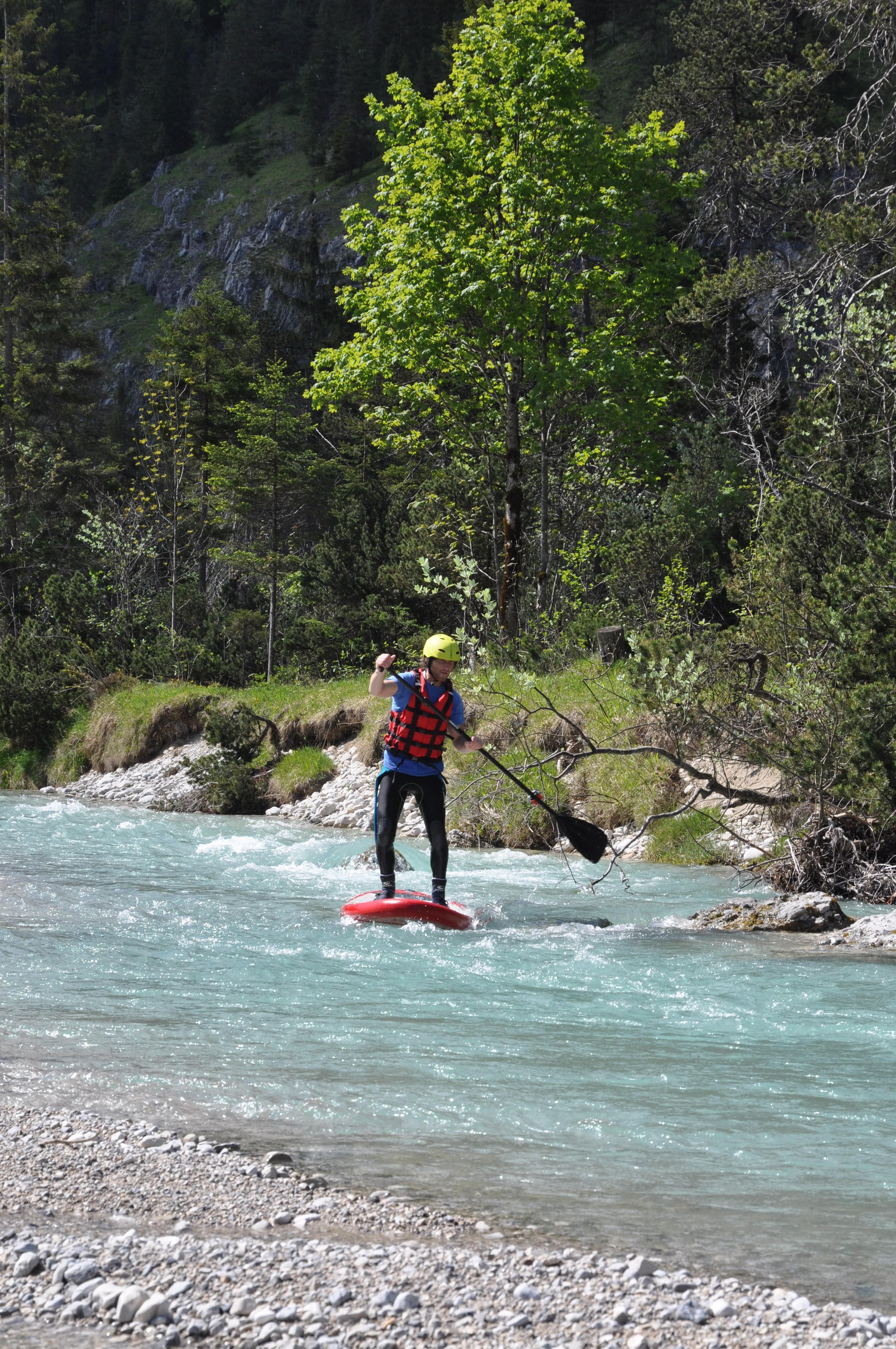 Stand-Up-Paddle-Tour auf der Isar