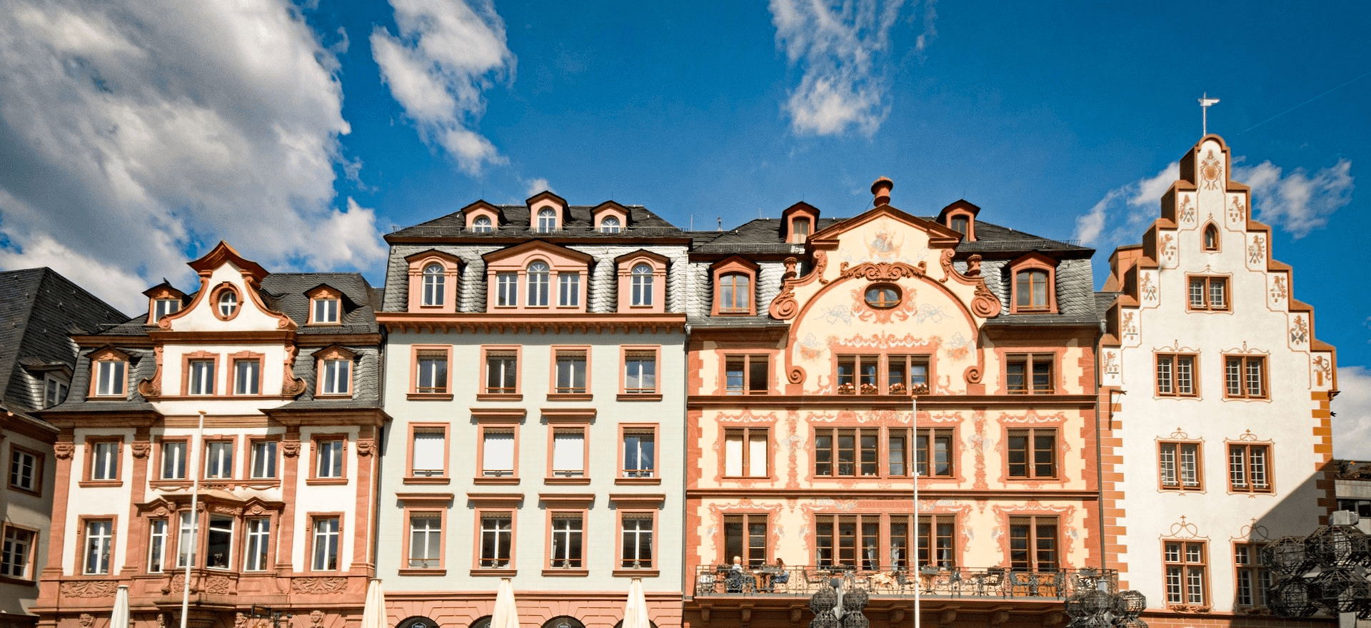 Häuser in der Altstadt von Mainz