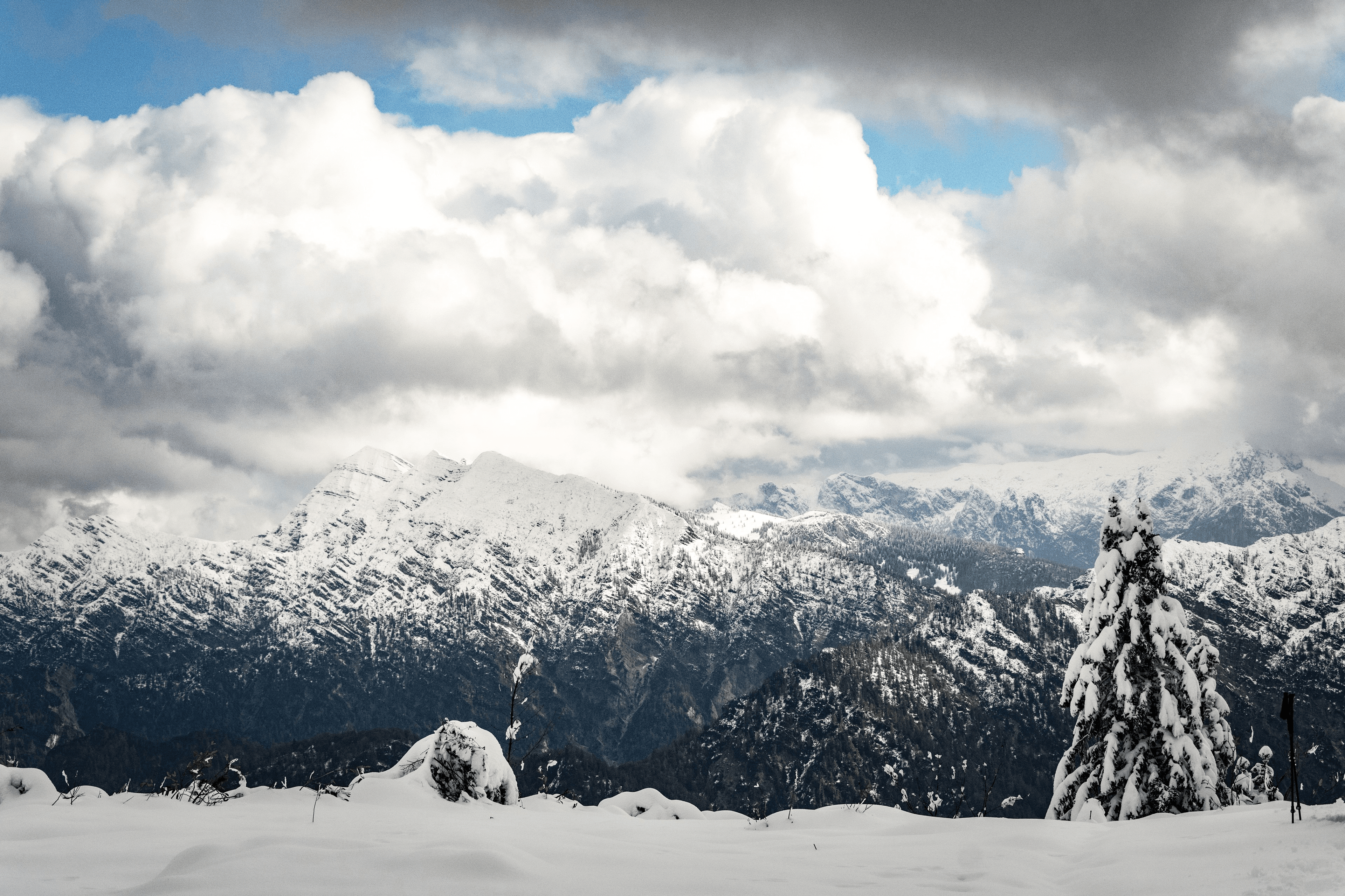 Winklmoosalm-Gebiet in den Bayerischen Alpen im Winter