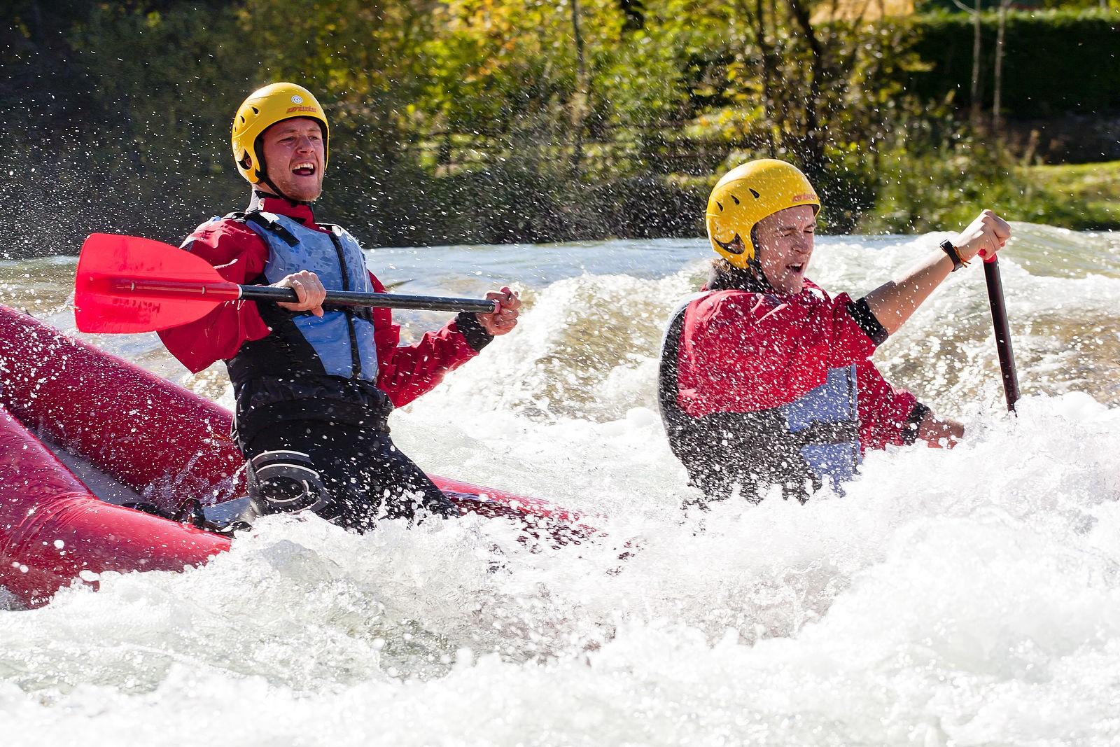 Kanu-Tour mit Bergblick auf der Isar