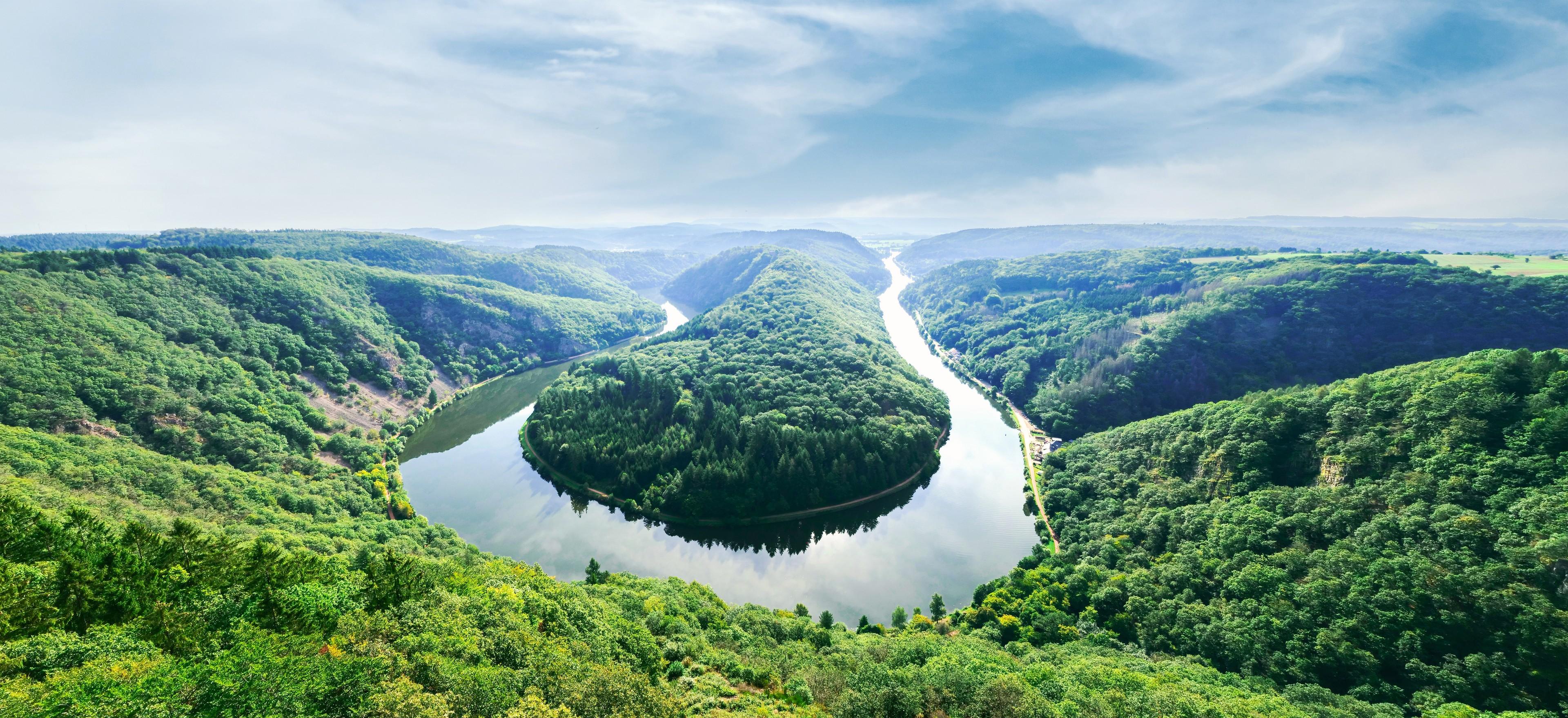 Panorama der Saarschleife im Saarland