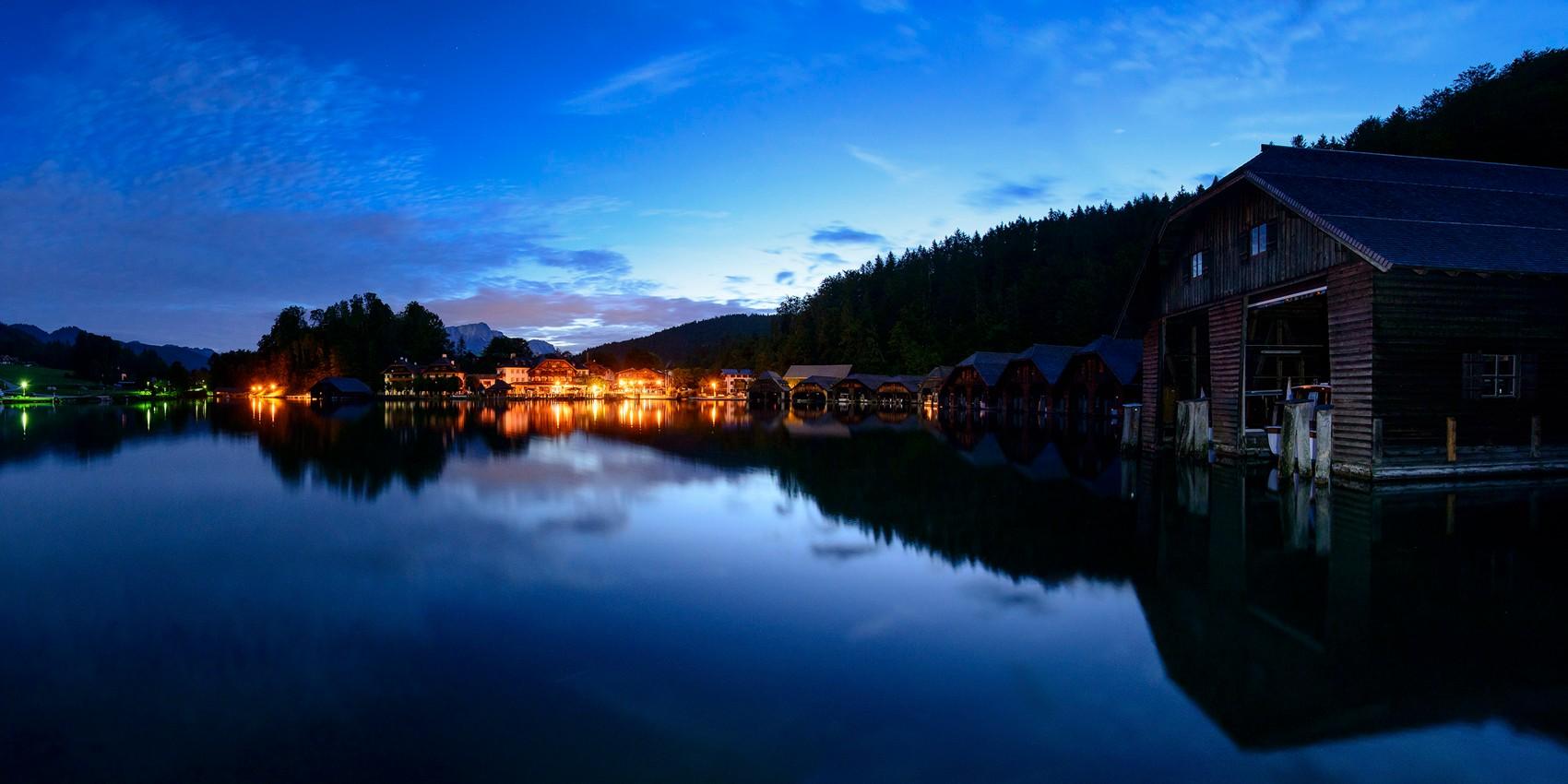 See in den Berchtesgadener Alpen bei Nacht