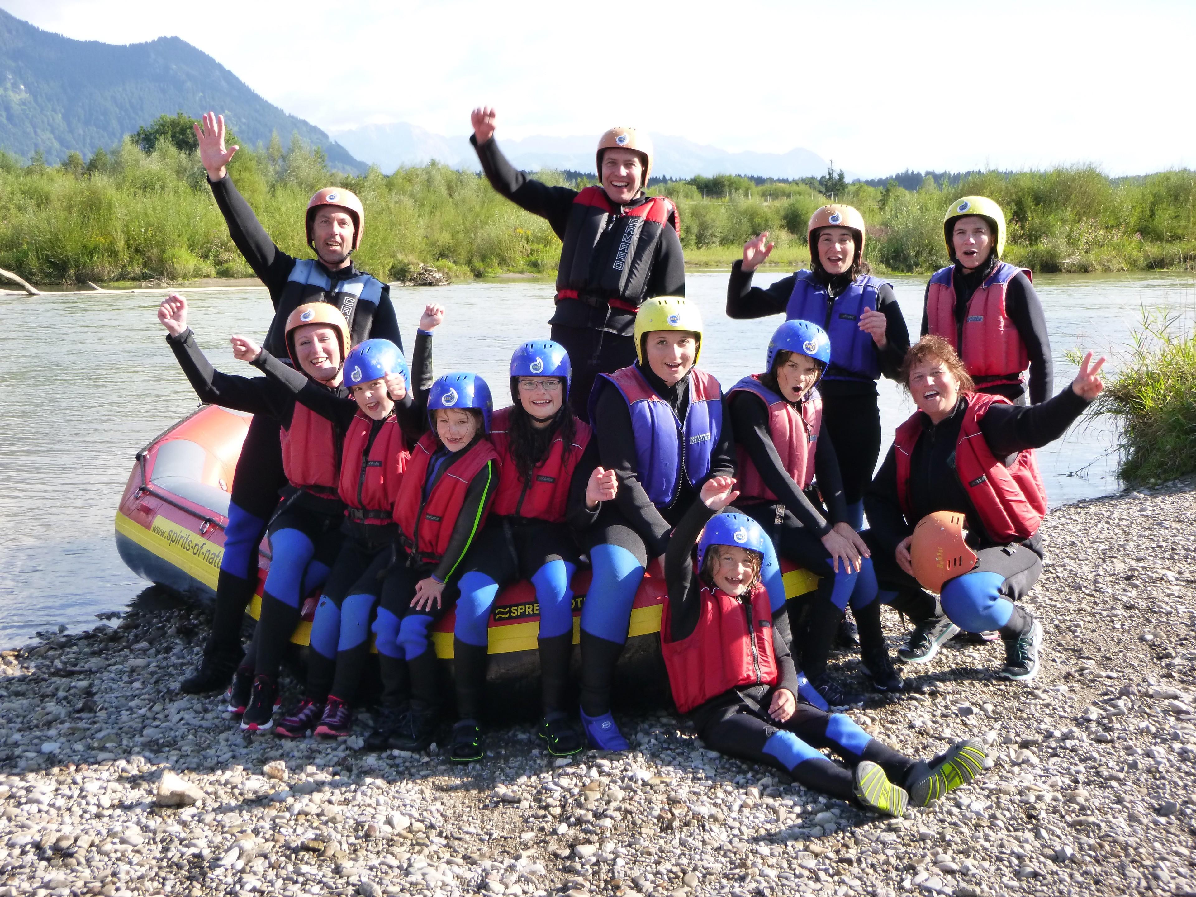 Rafting auf der Iller für Familien