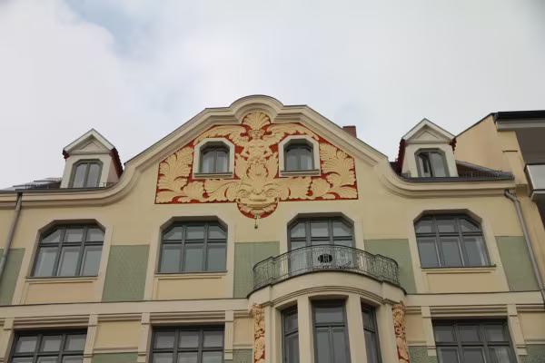 Hausfassade in München Schwabing.