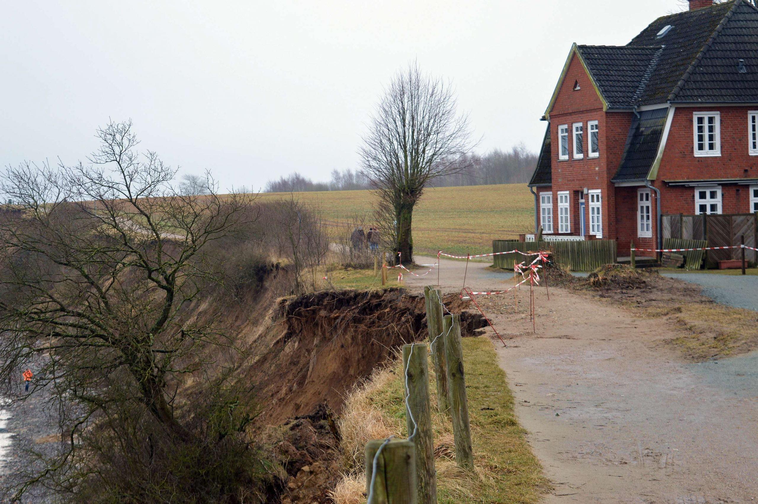 Abbruchkante der Steilküste am Jugendhaus Seeblick