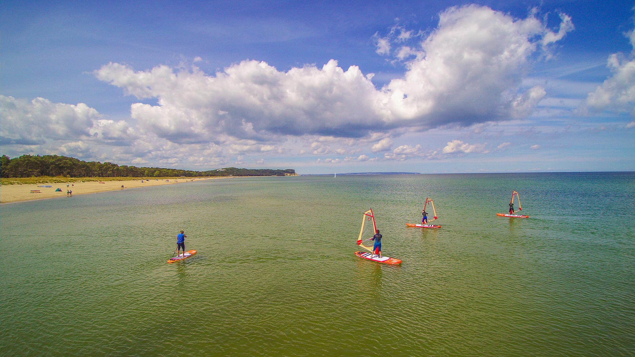 Windsurfen lernen in Thiessow - Spür den Wind!