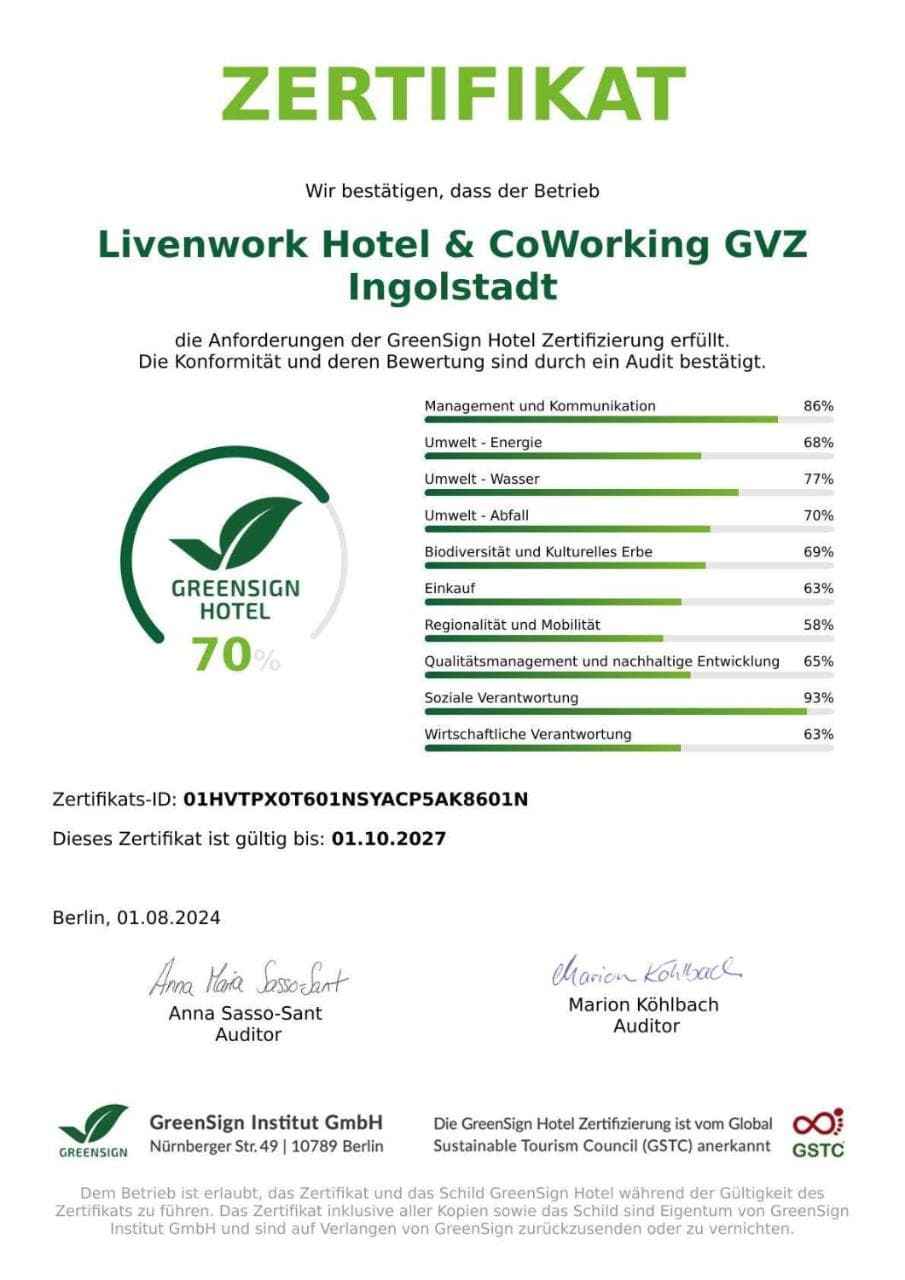 Livenwork Hotel & CoWorking GVZ Ingolstadt