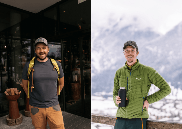 Collage mit zwei Bildern der beiden Wunscherfüller Guides im aja Garmisch-Partenkirchen