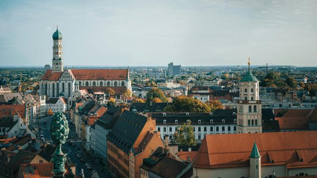 Blick über die Altstadt von Augsburg