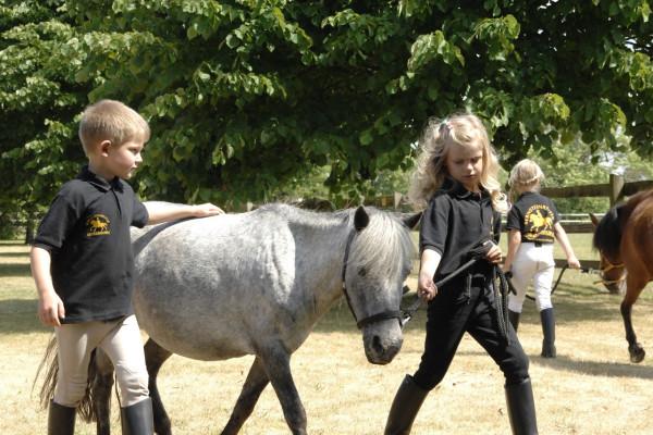 Ponyspaziergang über die Galopprennbahn