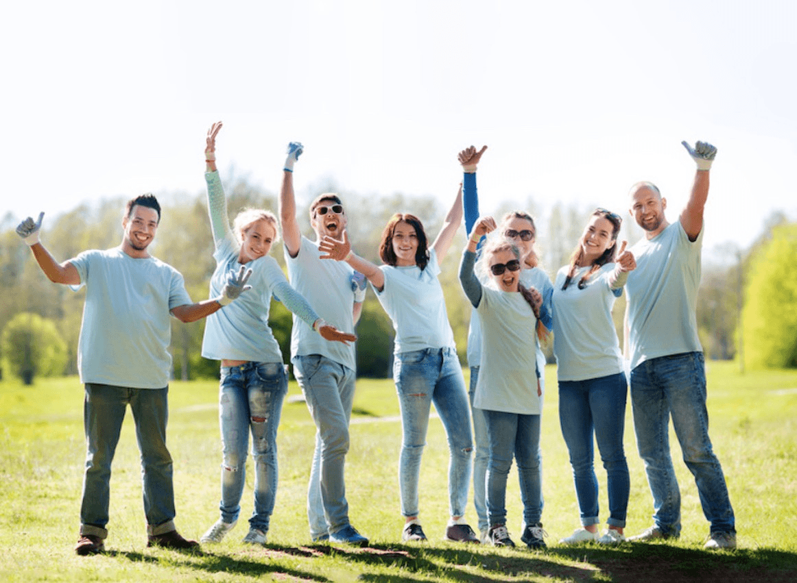 Ein Team jubelt beim Teamcoaching