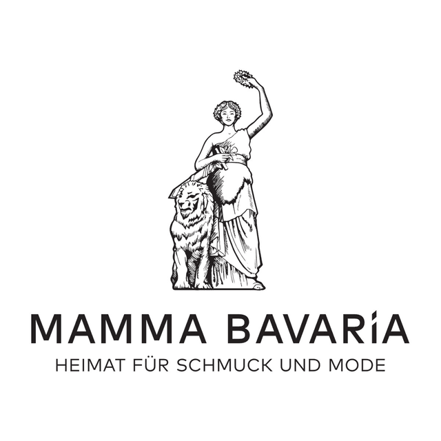 Das Logo von Mamma Bavaria mit der Bavaria-Statue und einem Löwen