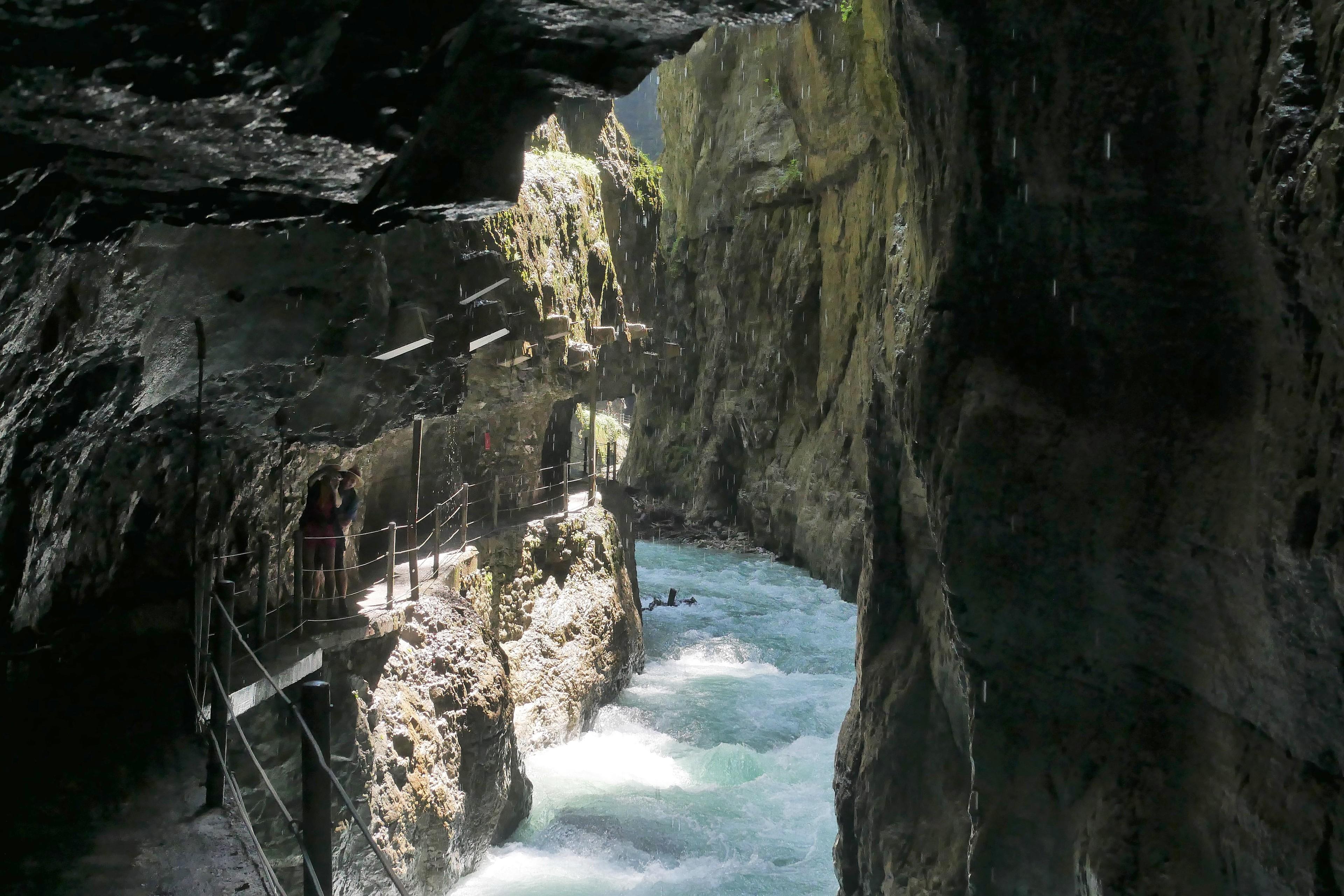 Blick in die Partnachklamm in Garmisch-Partenkirchen