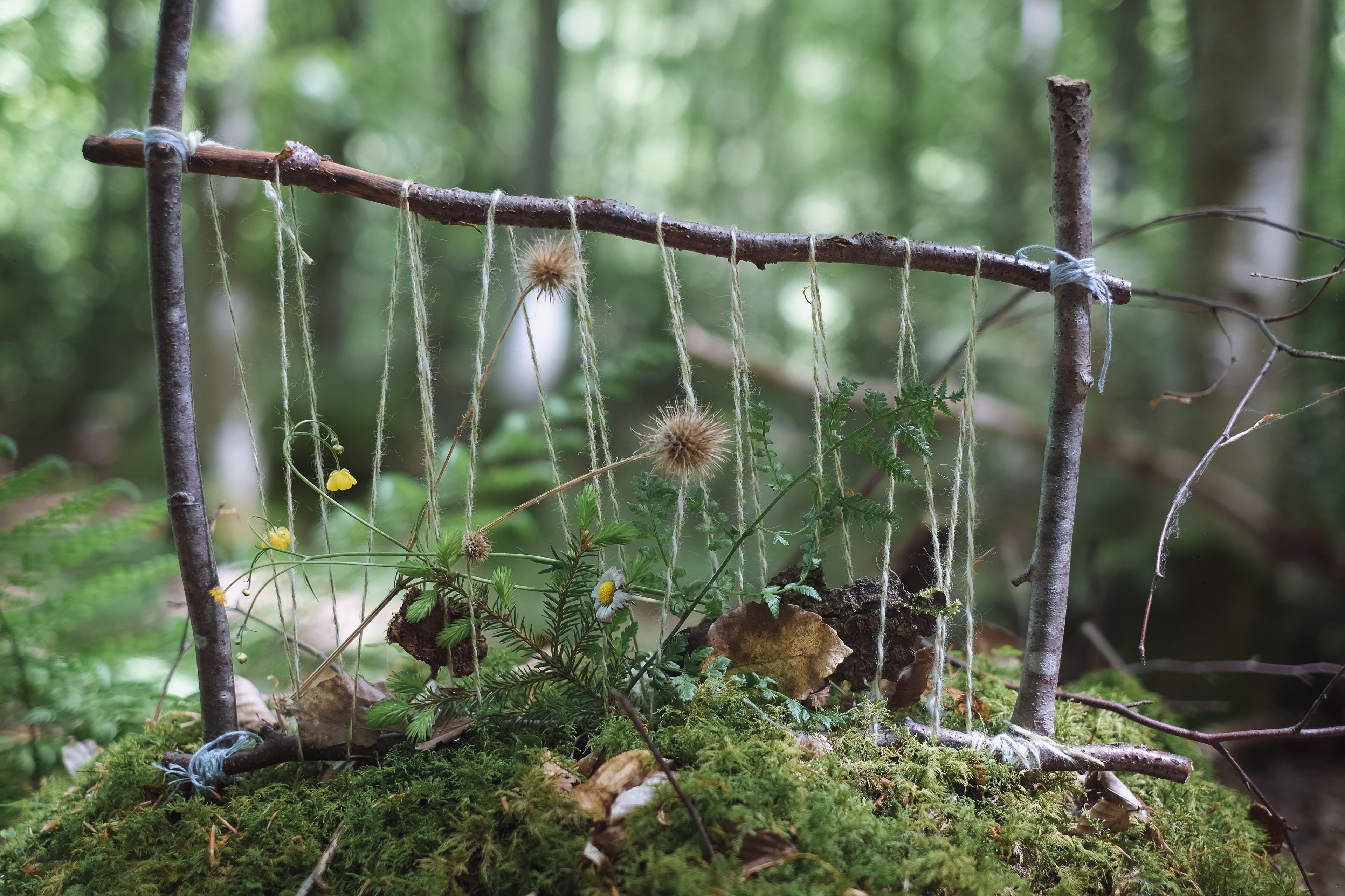 Ein Kunstwerk aus Naturmaterialien