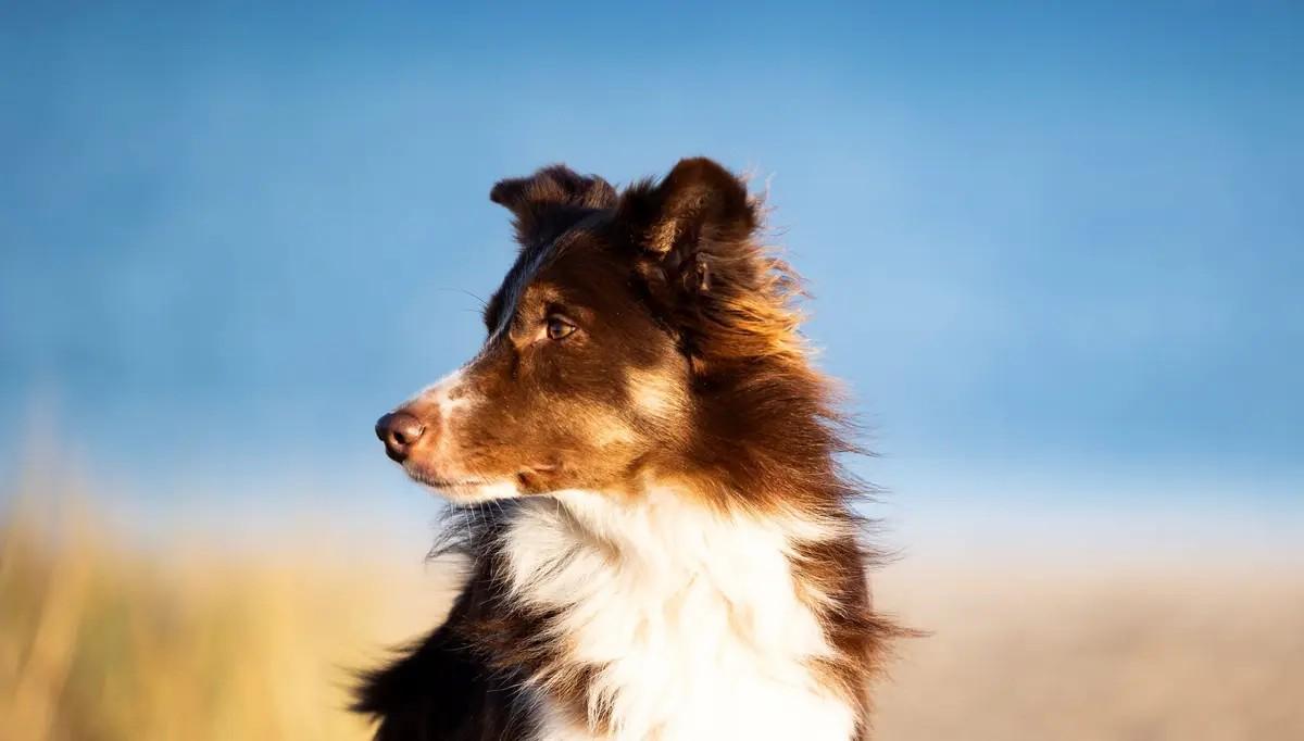 Ein Hund auf einem Foto, das mit dem Handy aufgenommen wurde