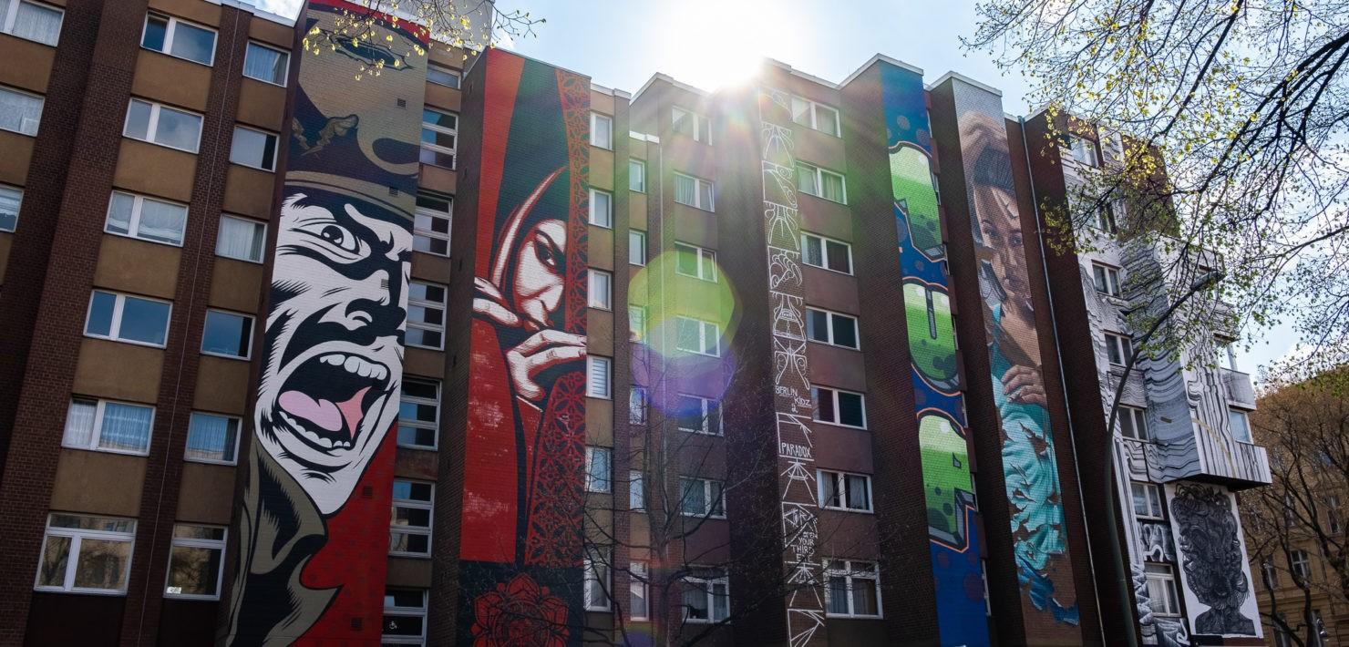 Ein Mural in Berlin