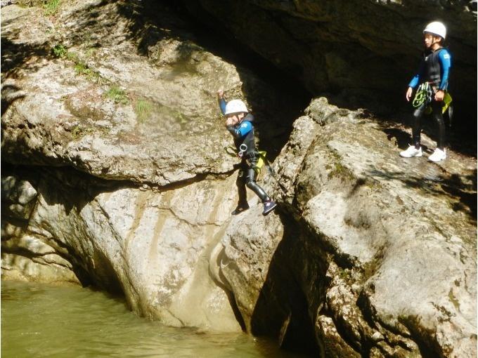Canyoning family in der Starzlachklamm