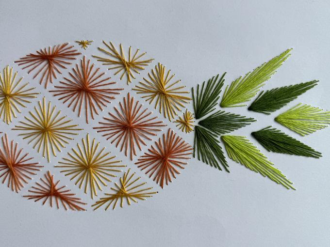 Embroidery on paper