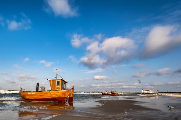 Fischerboot am Ahlbecker Strand